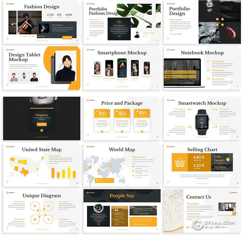 30页3种配色扁平化商务风格PPT模板 - 顶尖PPT