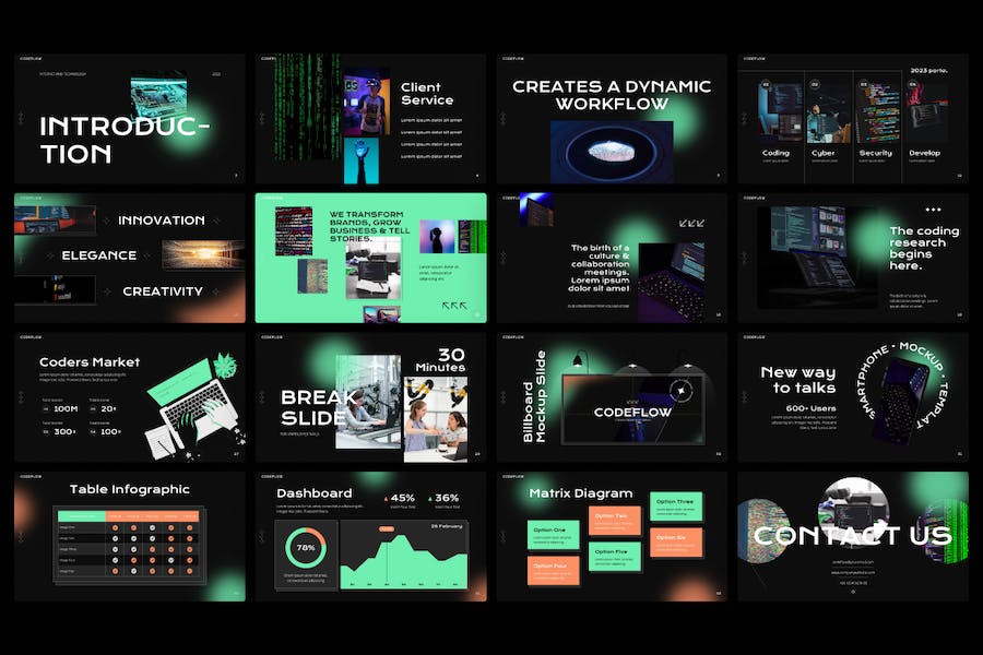 IT服务行业业务展示Keynote模板 - 顶尖PPT