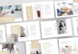 30页简约时尚流行风格keynote模板 - 顶尖PPT