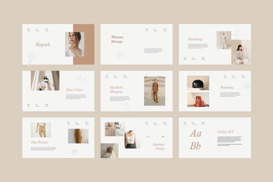 极简风格女性主题PPT模板 - 顶尖PPT