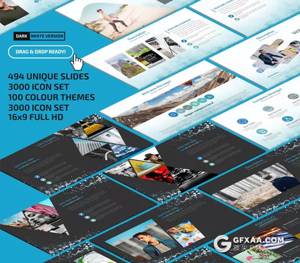 247页欧美大型商务keynote模板 2种底色100个XML配色文件 - 顶尖PPT