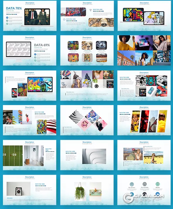 247页欧美大型商务keynote模板 2种底色100个XML配色文件 - 顶尖PPT