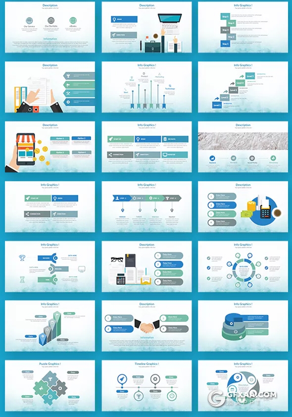247页欧美大型商务keynote模板 2种底色100个XML配色文件 - 顶尖PPT