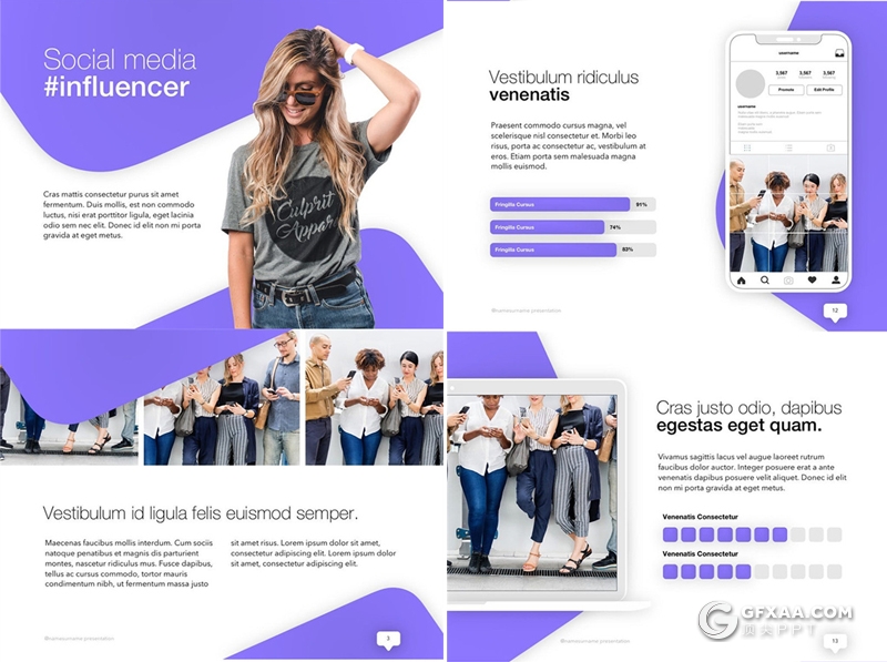 20页紫色欧美商务PPT模板 - 顶尖PPT