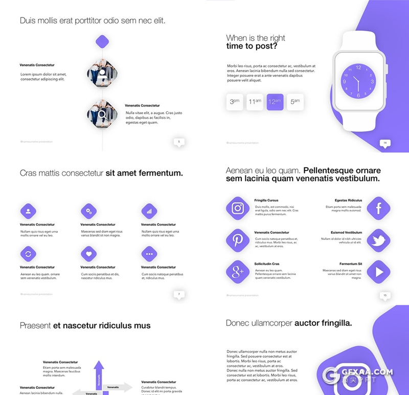 20页紫色欧美商务PPT模板 - 顶尖PPT