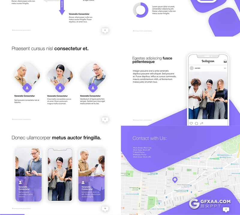 20页紫色欧美商务PPT模板 - 顶尖PPT