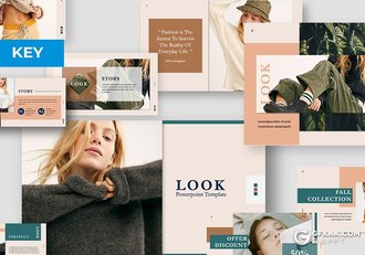 60页极简时尚流行风格keynote模板 - 顶尖PPT