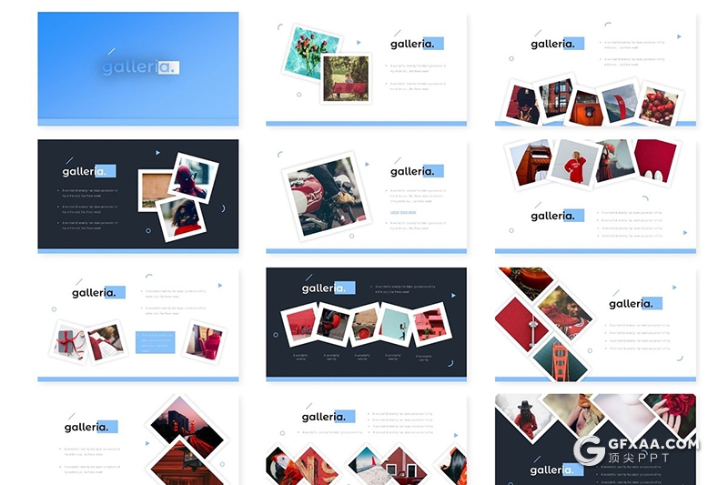 30页5种配色 团队照片展示商务通用ppt模板 - 顶尖PPT