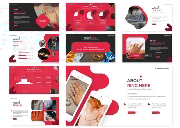 女性视频首饰产品展示keynote模板 - 顶尖PPT