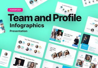 团队个人资料图库介绍PPT模板 - 顶尖PPT