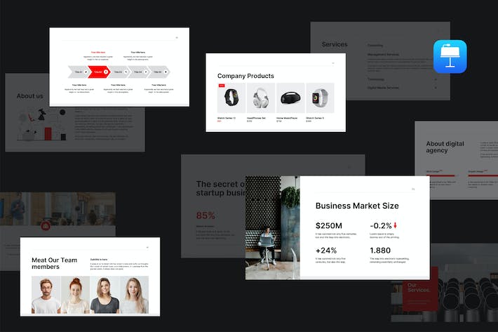 极简风格商务业务合作keynote模板 - 顶尖PPT