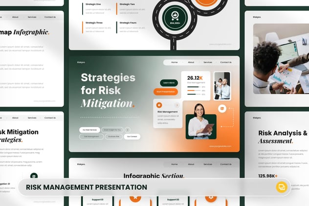 企业项目规划风险管理欧美风格PPT模板 - 顶尖PPT