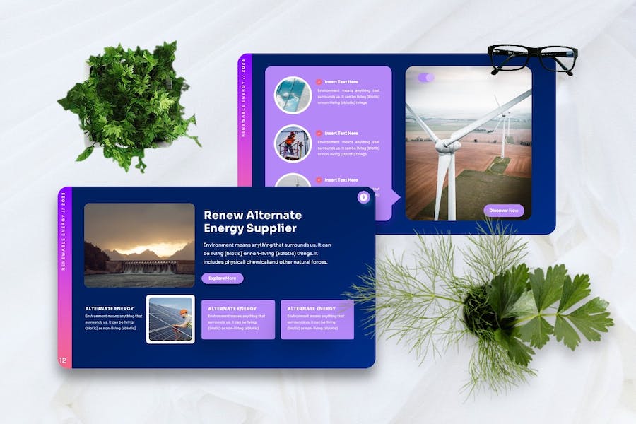可再生能源绿色环保主题Keynote模板 - 顶尖PPT