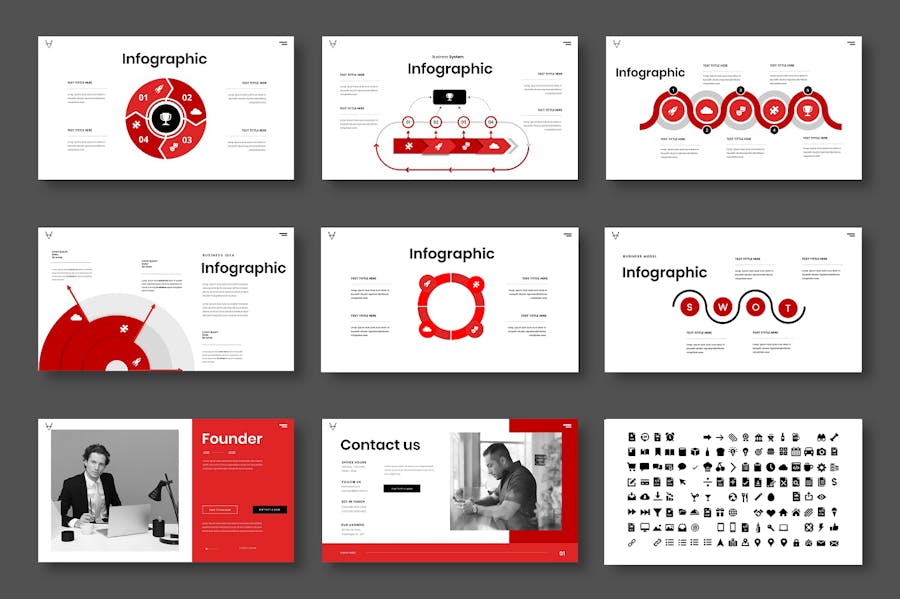红黑配色商务团队企业介绍keynote目标 - 顶尖PPT