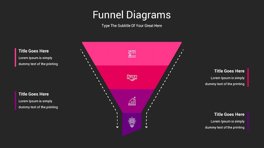 漏斗图形转化流程Keynote模板 - 顶尖PPT