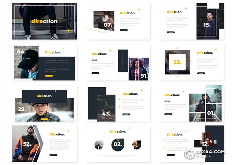 30页5种配色业务展示合作ppt模板 - 顶尖PPT