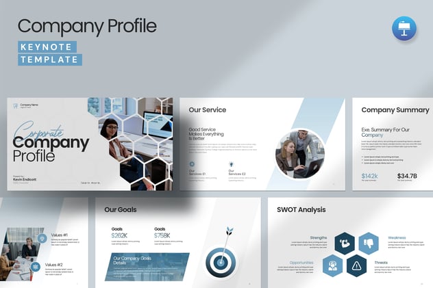 公司简介主题keynote模板 - 顶尖PPT