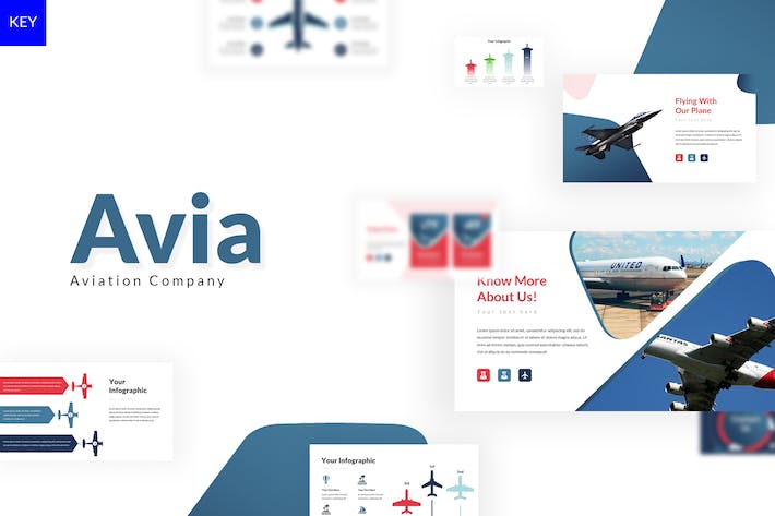 航空飞行主题商业演示Keynote模板 重试 - 顶尖PPT