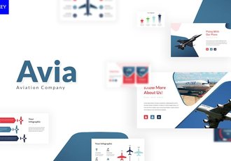 航空飞行主题商业演示Keynote模板 重试 - 顶尖PPT