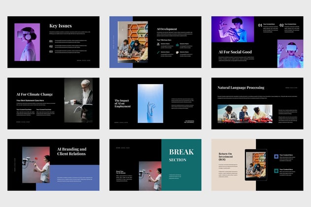 人工智能商业主题keynote模板 - 顶尖PPT