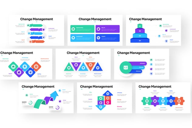 彩色信息图形keynote模板 - 顶尖PPT