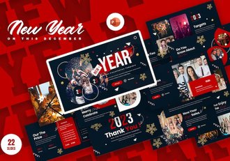 新年快乐圣诞节狂欢圣诞活动策划PPT模板 - 顶尖PPT