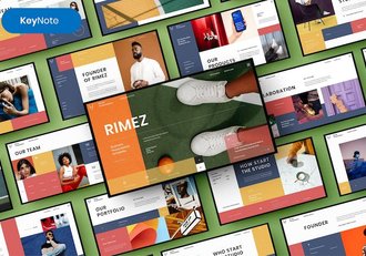 多彩图片展示商务提案Keynote模板 - 顶尖PPT