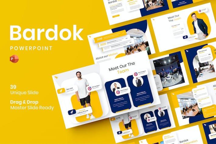 黄色商务企业品牌展示PPT模板 - 顶尖PPT