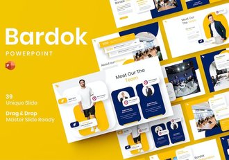 黄色商务企业品牌展示PPT模板 - 顶尖PPT