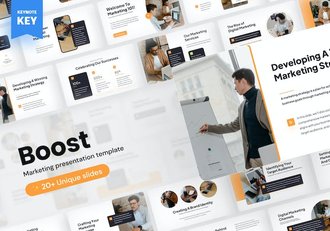 营销推广策略增长方案Keynote模板 - 顶尖PPT