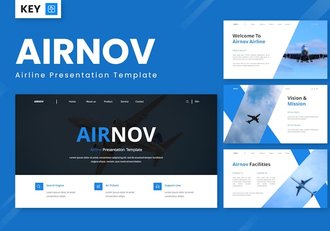 航空公司品牌服务运营Keynote模板 - 顶尖PPT
