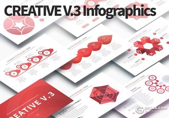 35页12种配色 精美商务信息图形PPT模板 - 顶尖PPT