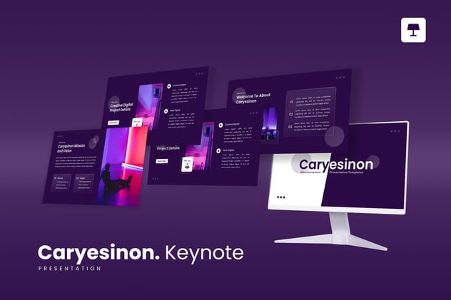 玻璃形态艺术风格keynote模板 - 顶尖PPT