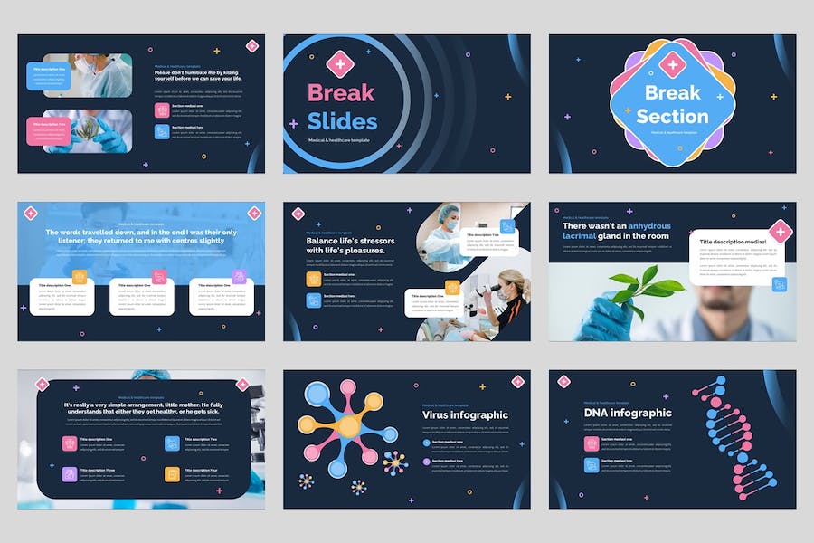 医疗保健讲述展示诊疗服务管理Keynote模板 - 顶尖PPT