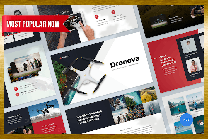 大疆无人机介绍展示keynote模板 - 顶尖PPT