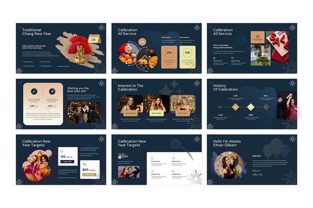 新年活动策划PowerPoint模板 - 顶尖PPT