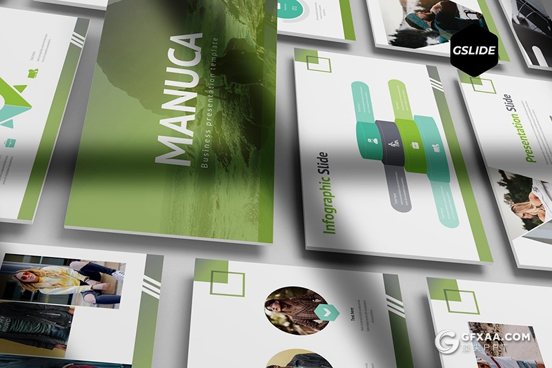 30页5种配色生态环境保护Google slides模板 - 顶尖PPT