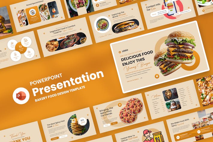 面包店食品PPT模板 - 顶尖PPT