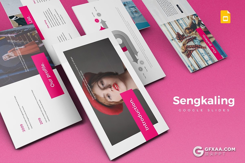 30页5种配色 时尚流行风格Google slides模板 - 顶尖PPT