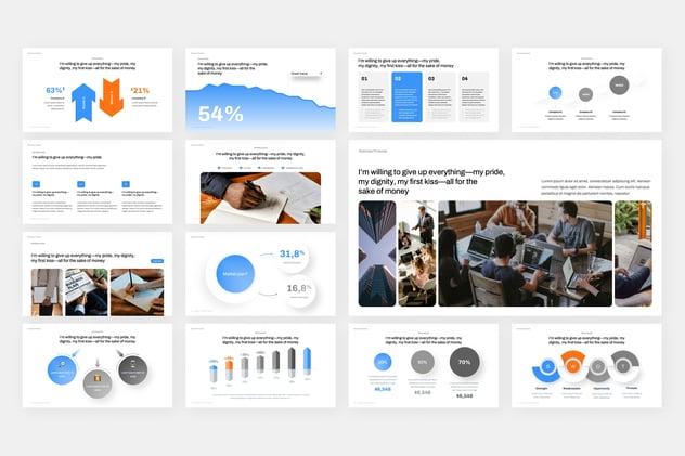 详细商业计划书制作商务风格展示PPT模板 - 顶尖PPT