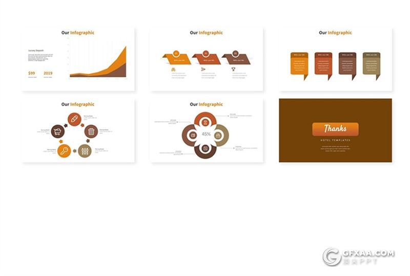 30页5种配色旅游景点介绍展示ppt模板 - 顶尖PPT