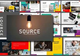 36页时尚流行杂志风格ppt模板 - 顶尖PPT