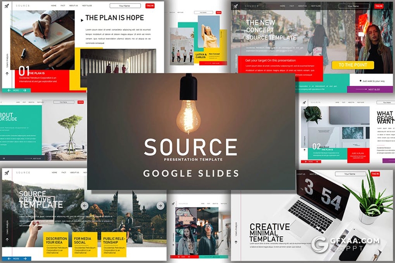 36页时尚流行杂志风格Google slides模板 - 顶尖PPT