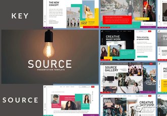 36页时尚流行杂志风格keynote模板 - 顶尖PPT