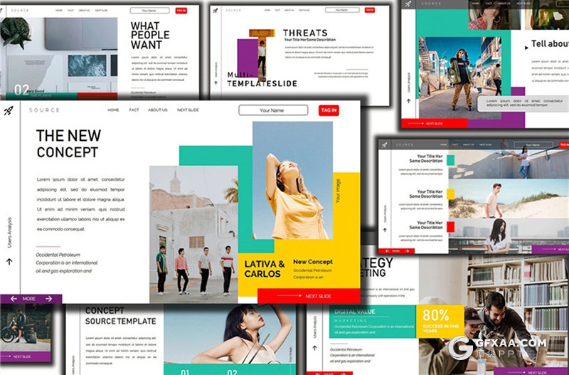 36页时尚流行杂志风格ppt模板 - 顶尖PPT