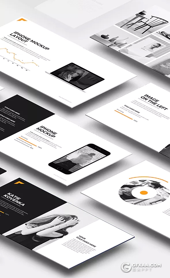 94页橙色欧美商务工作总结汇报ppt模板 - 顶尖PPT