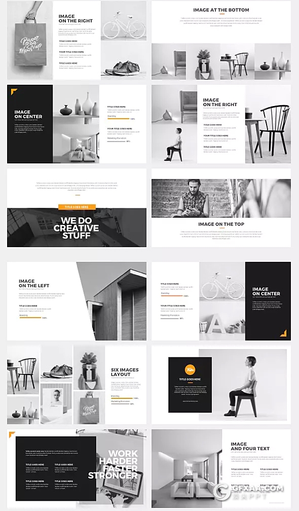 94页橙色欧美商务工作总结汇报ppt模板 - 顶尖PPT