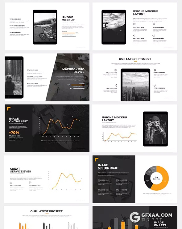 94页橙色欧美商务工作总结汇报ppt模板 - 顶尖PPT