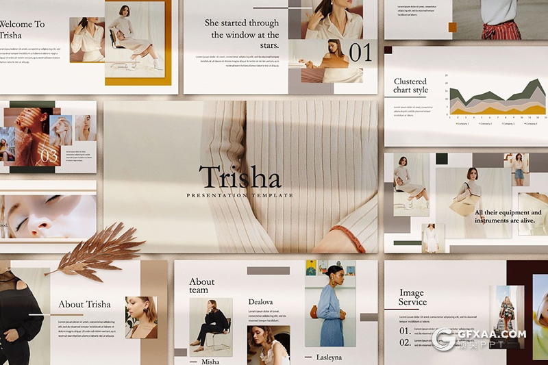 56页欧美时尚杂志风格keynote模版 - 顶尖PPT