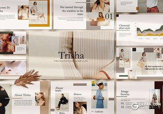 56页欧美时尚杂志风格ppt模版 - 顶尖PPT